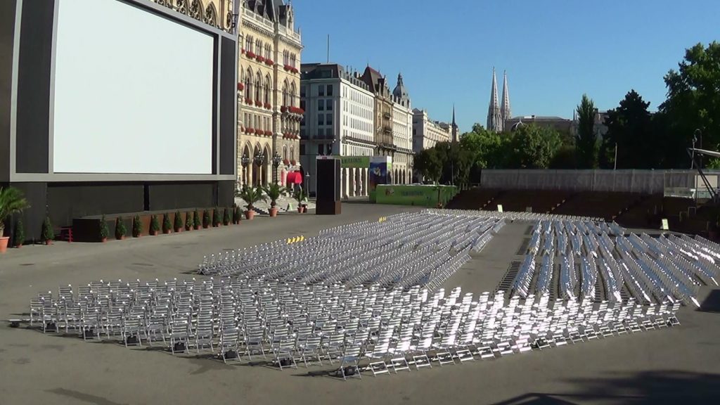 Vienna, Rathausplatz Summer Festival 85132 Morning FilmFelix